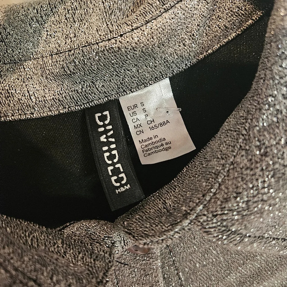 H&M Divided Silver Ruched Button-Up Shirt Dress (NWOT) - Picture 5 of 6